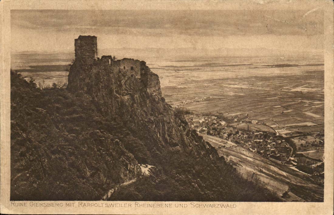 CPA Ruine Giersberg put Rappoltsweiler Rheinebene und Schwarawald