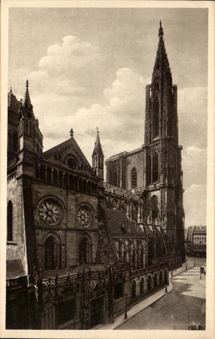 Strassburg CPA die Kathedrale bemisst Nord