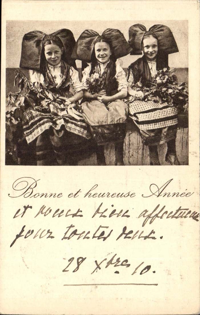 Good CPA and happy year Alsace Folklore Costumes Wishes