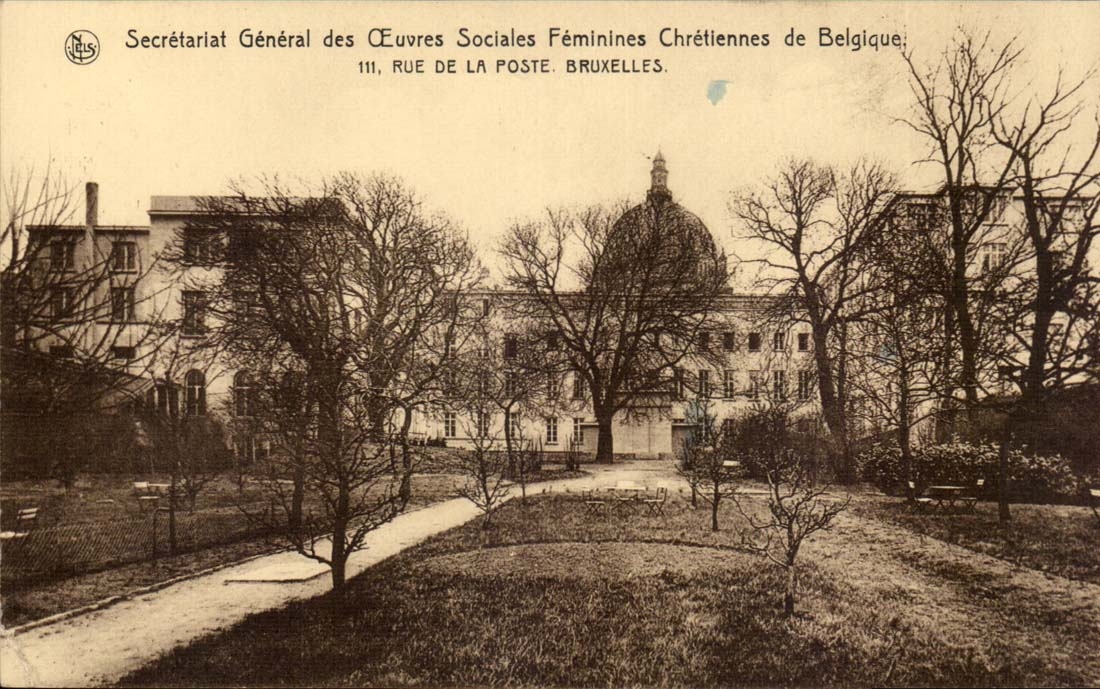 Belgium CPA General secretary of Christian female social works 111 rue de la posts Brussels