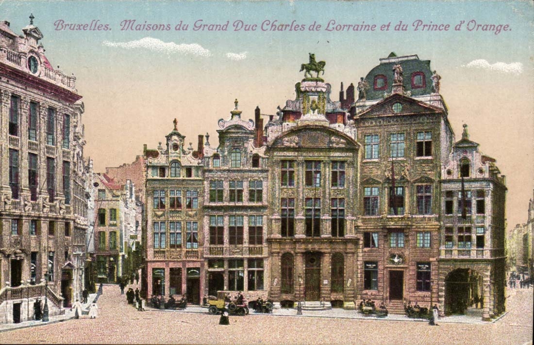 Belgium Brussels CPA Houses of the large duke Charles of Lorraine and the orange prince