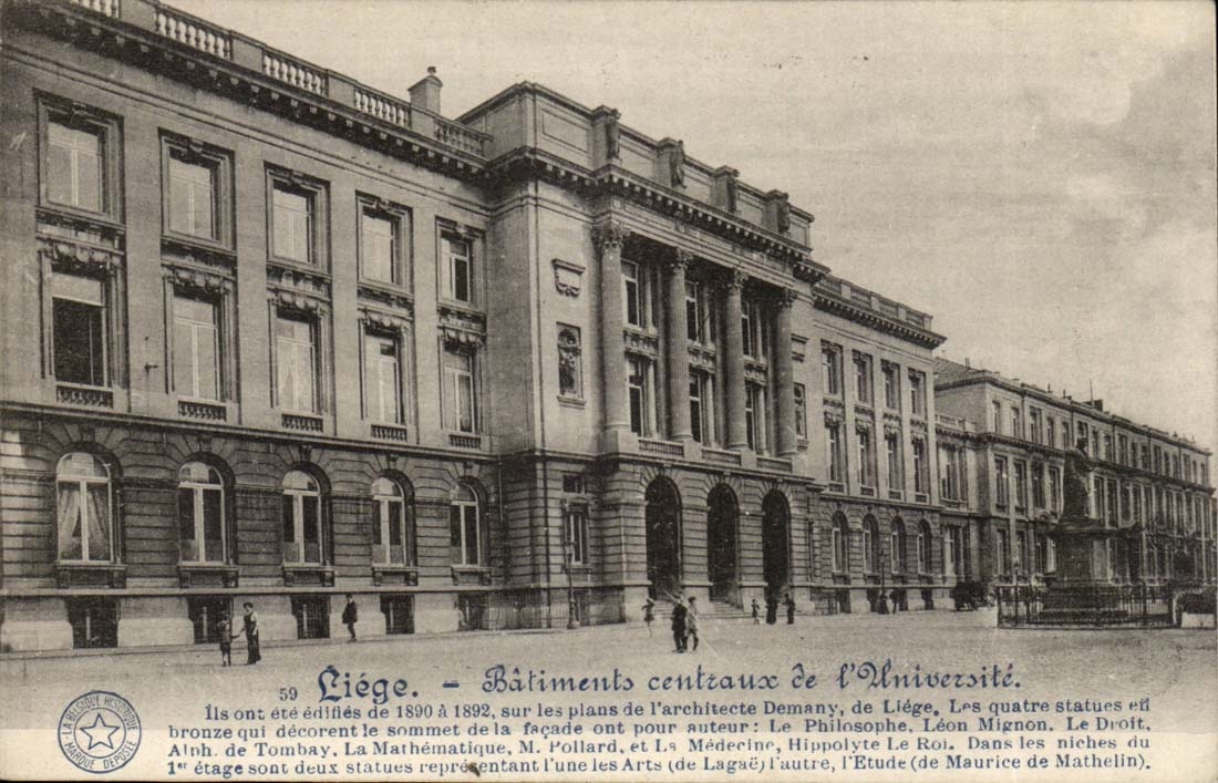 Belgium Liege CPA central Buildings of the university (university)