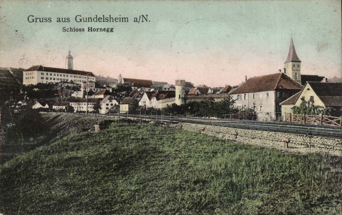 Allemagne Gruss aus Gundeslheim Schloss Hornegg CPA