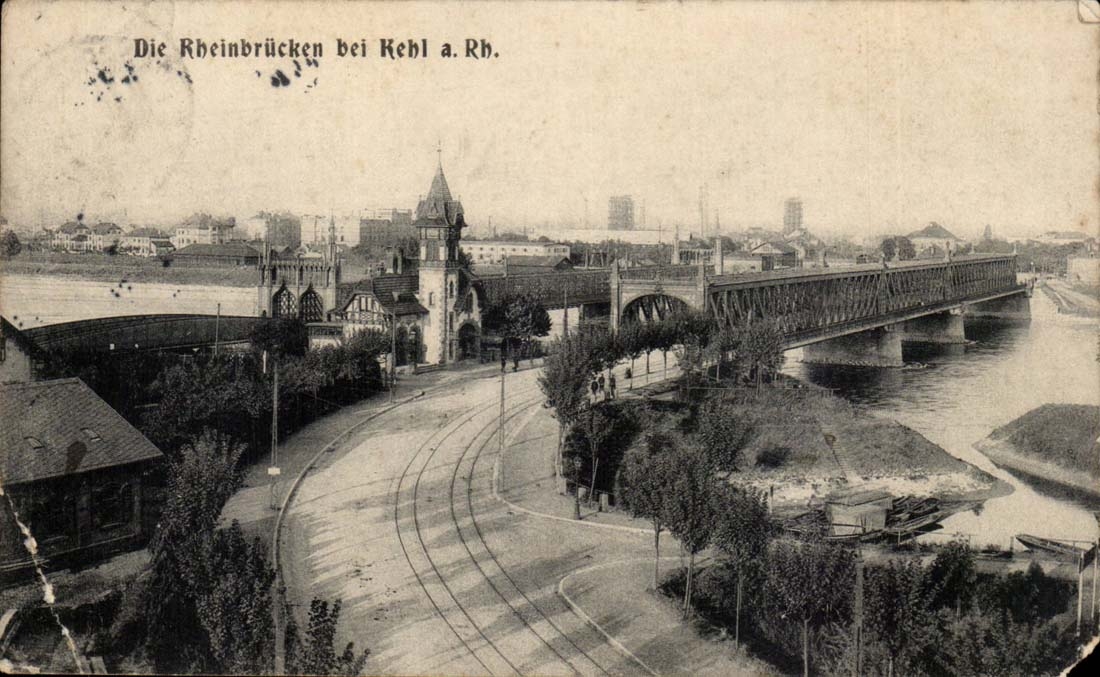 CPA Die Rheinbrucken beiKehl has Rhein