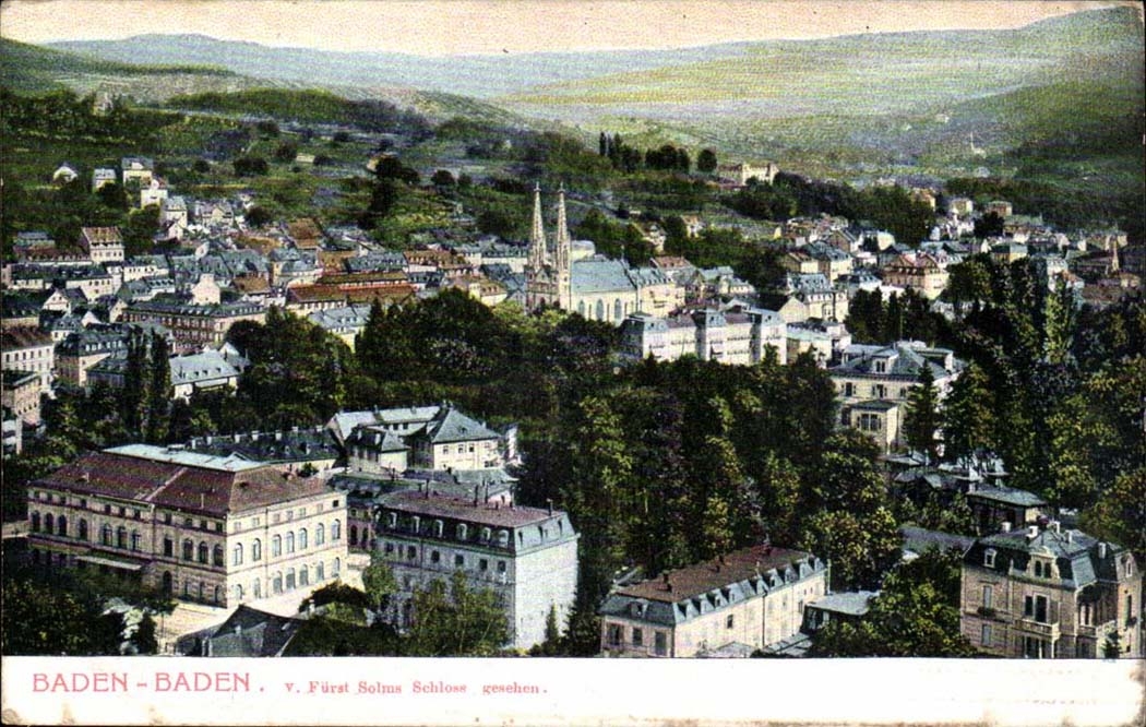 Germany CPA Baden Baden Furst Solms Schloss gesehen