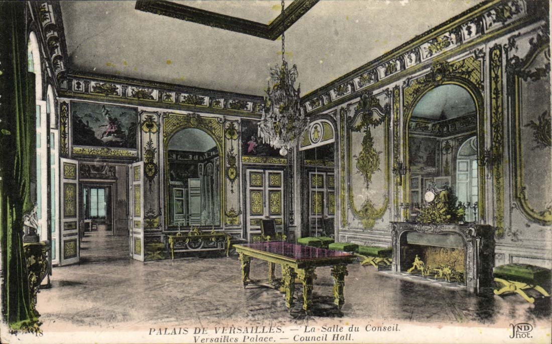 CPA Palate of Versailles the room of the council