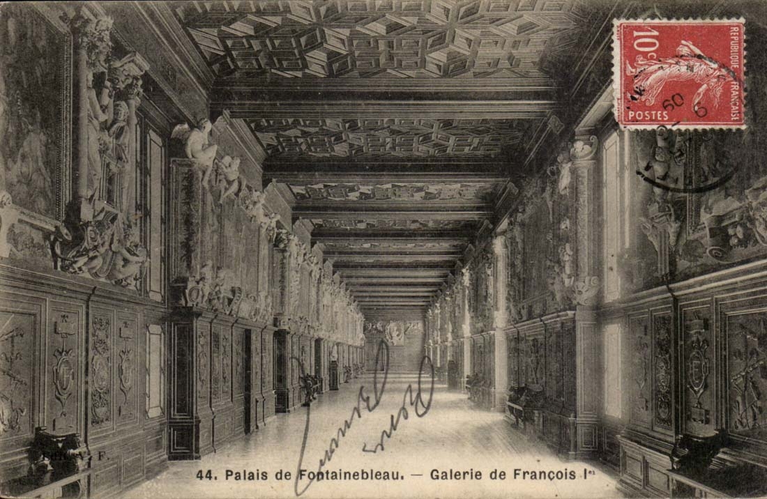 Palate of Fontainebleau CPA Gallery of François 1st