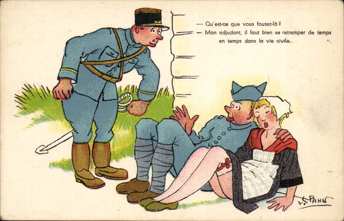 CPA Illustrateur Which is this necks fouttez? My adjudant (miitaire militaria)