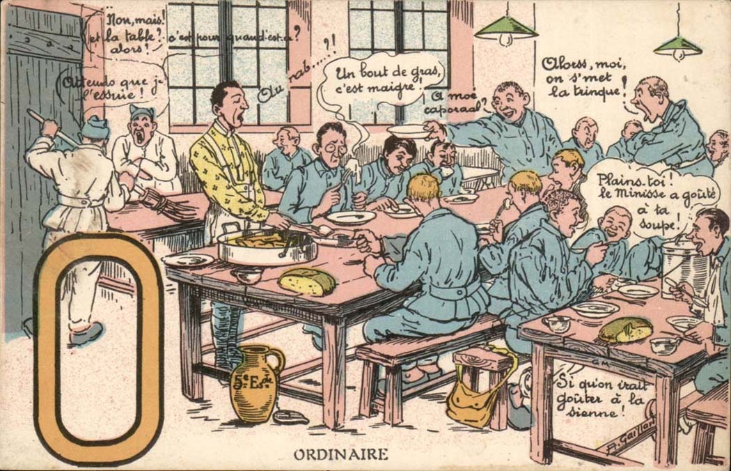 Ordinary CPA Illustrator (canteen cooks miitaire militaria)