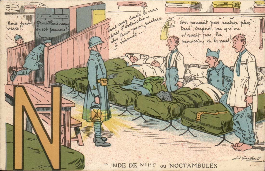 CPA Illustrator Night round or night birds (miitaire militaria)