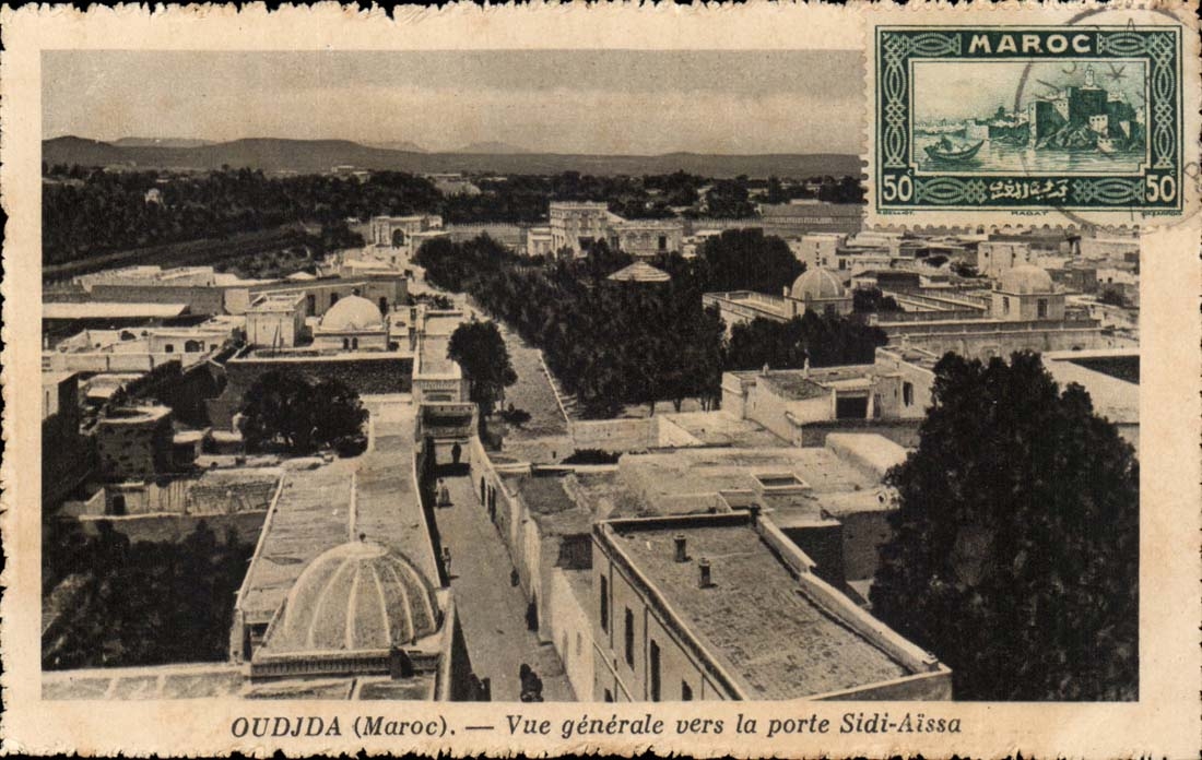 Morocco Oudjda CPA View towards the door Sidi Aissa