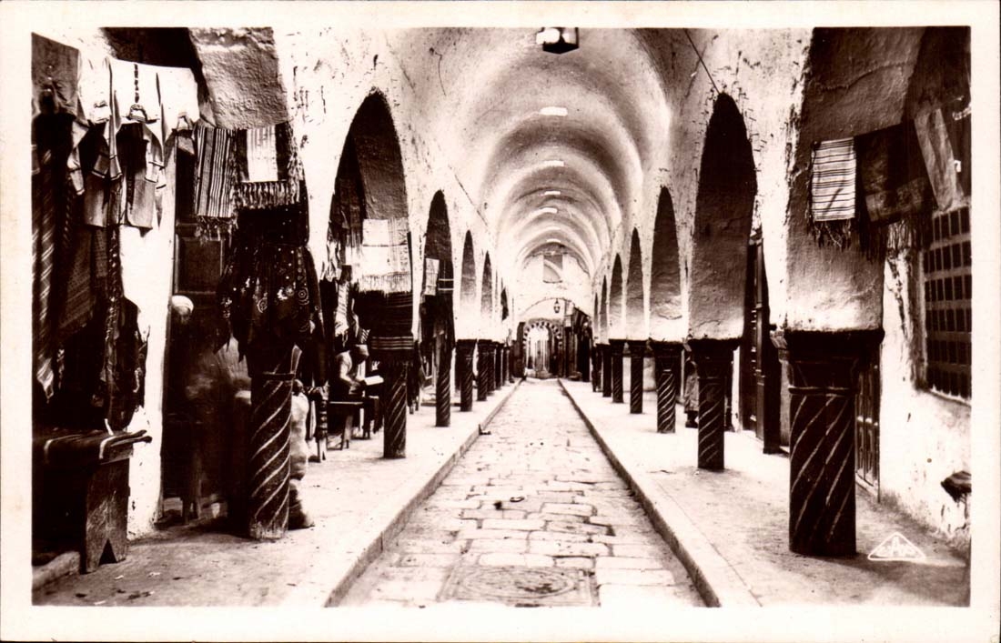 Tunisia Tunis CPA Souk of the fabrics