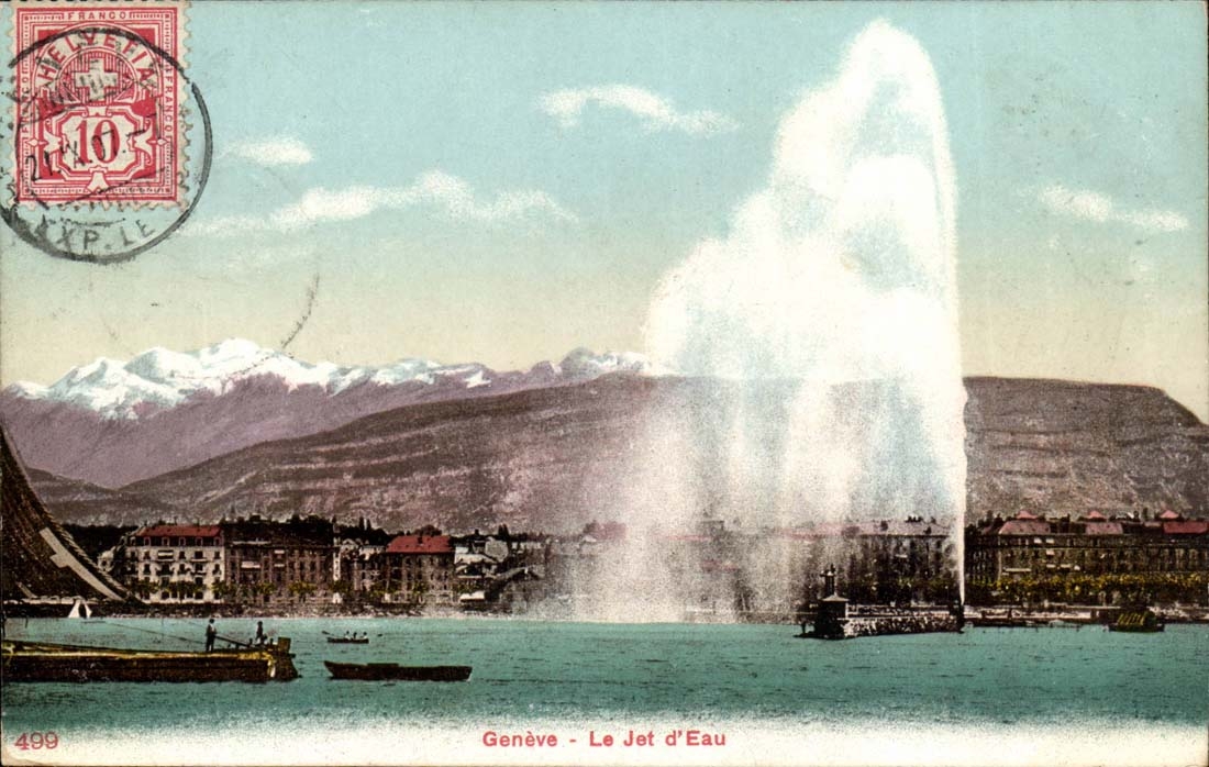Switzerland Geneva CPA the water jet