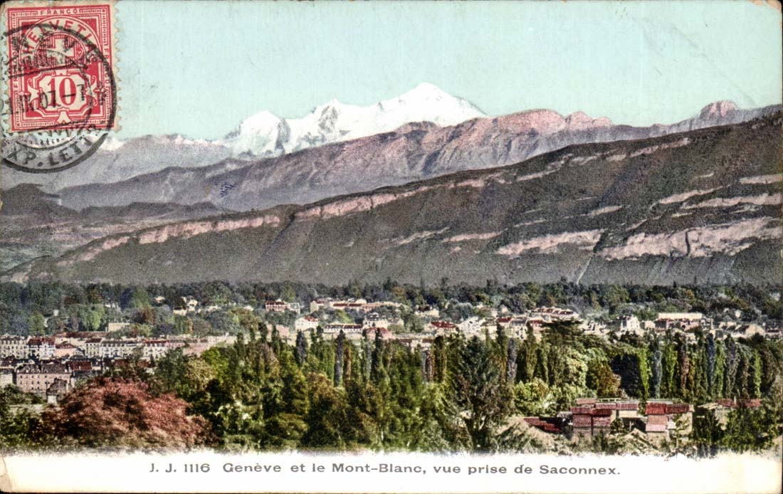 Switzerland Geneva CPA the Mount Blanc seen from of SAconnex