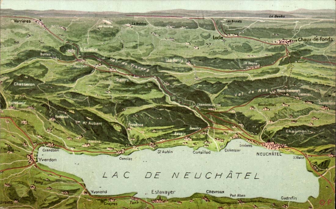 Switzerland CPA Neuchâtel Lake