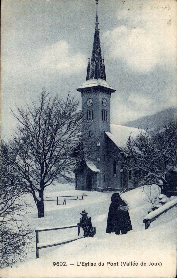 Suisse CPA L'eglise du pont (vae de Joux)
