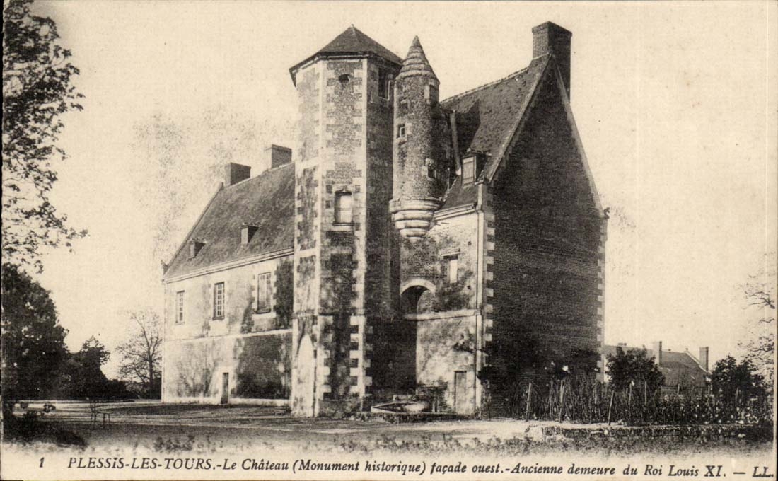 Plessis Tours CPA die westliche Front Ancienne des Schlosses bleibt vom Konig Louis XI