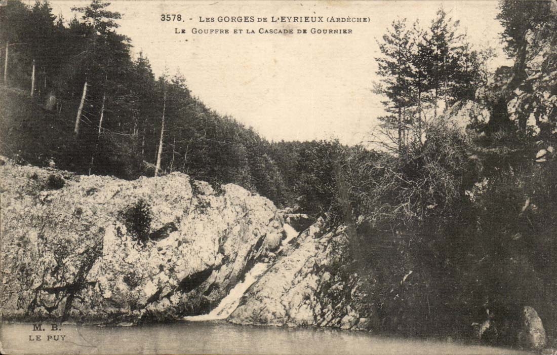 Throats of Eyrieux CPA the pit and the cascade of Gournier