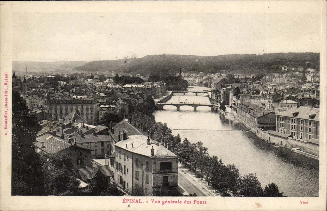 Epinal cPA View of the bridges