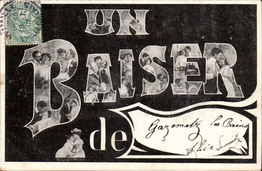 CPA a kiss of Gazemetz les Bains