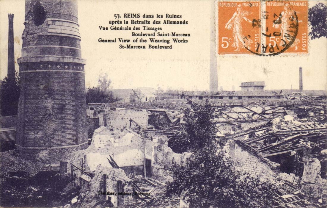 Ruinen Reims-CPA Dasn nach dem Kampf der deutschen Ansicht der weavings Datenbank Saint MArceau