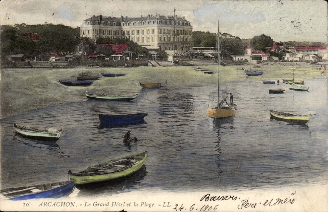 Arcachon CPA La grand hotel et la plage