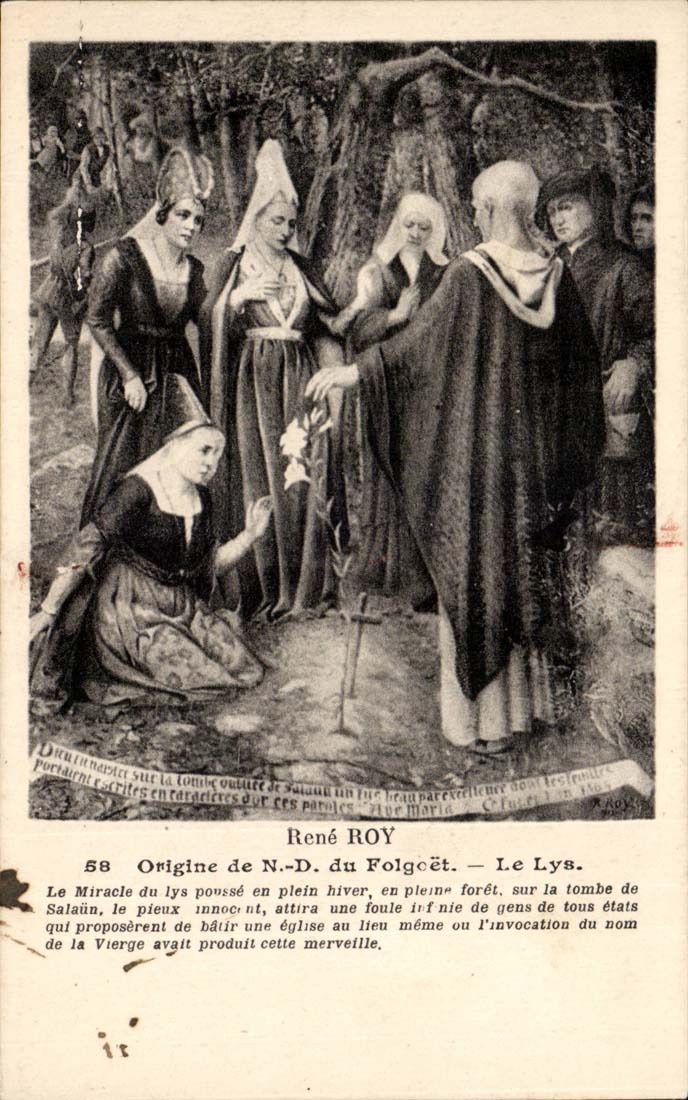 CPA Rene Roy Origine of Nd of Folgoet the lily fall from Salaun