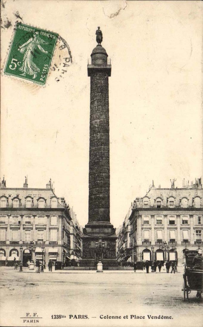 Paris CPA Spalten- und Vendomeplatz