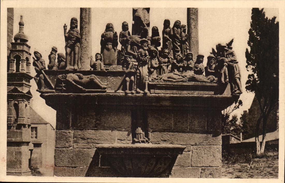 Saint Thegonnec CPA Details of the calvere (1610) Northern dimension