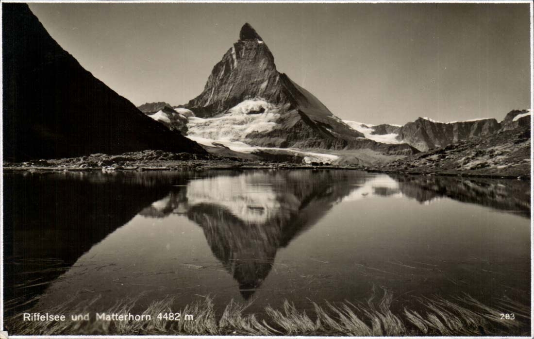Suisse CPA Riffelsee und Matterhorn 4482m