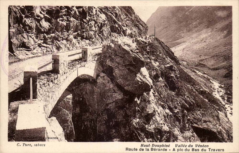 High Dauphine CPA Vallee of Veneon Route of Berarde has peak of the bottom of through