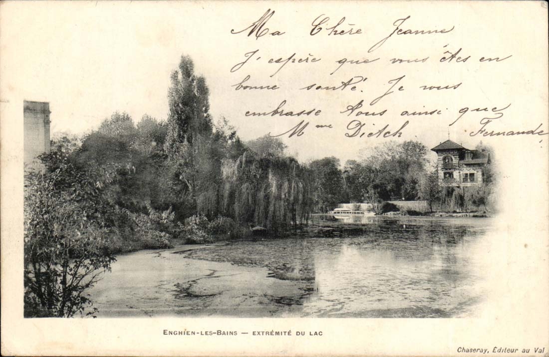 Enghien les Bains CPA End of the lake
