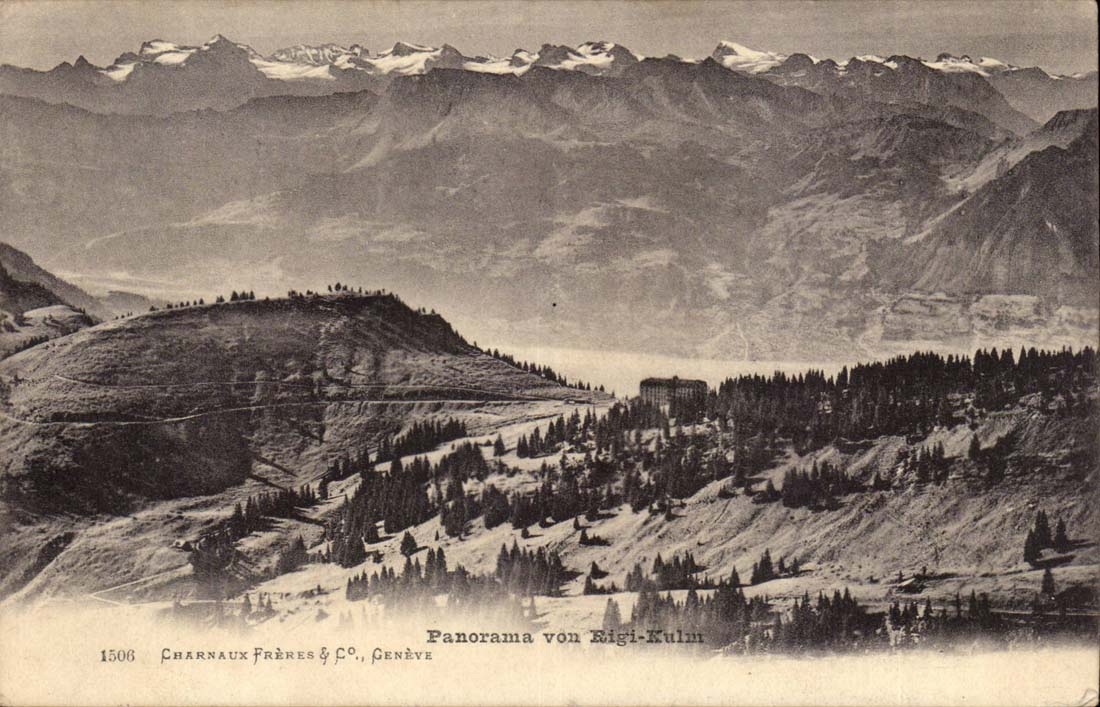 Suisse CPA Panorama von Rigi Kuln
