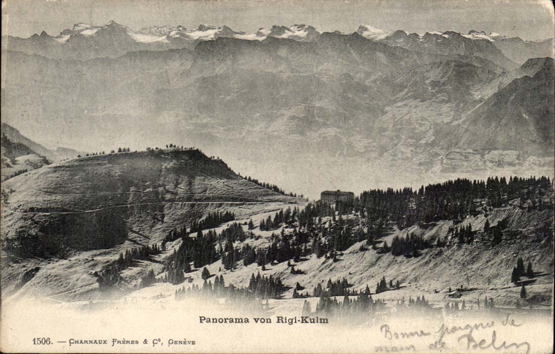 Suisse CPA Panorma von Rigi Kulm