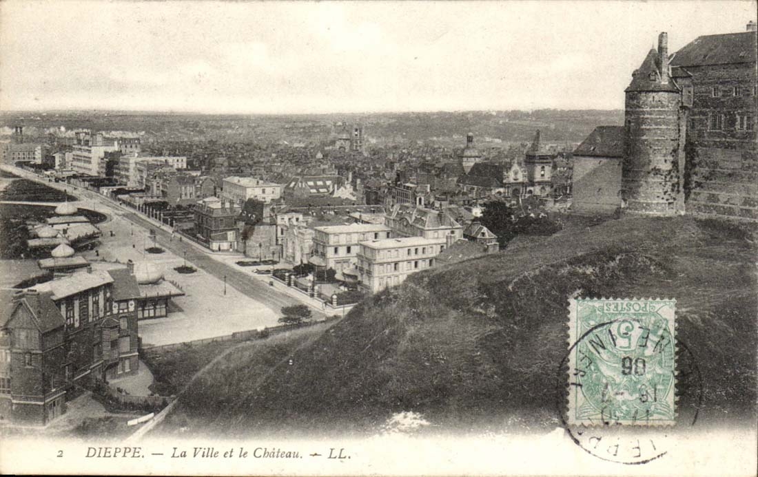 Dieppe CPA die Stadt und das Schloss