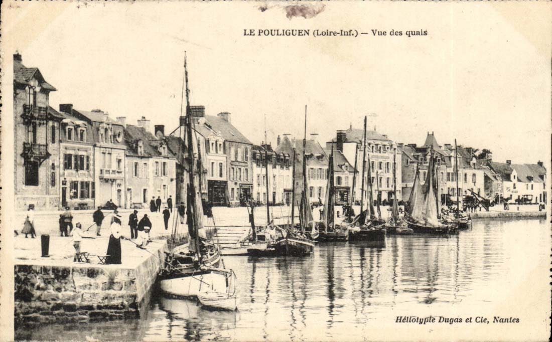 Pouliguen CPA Seen of the quays