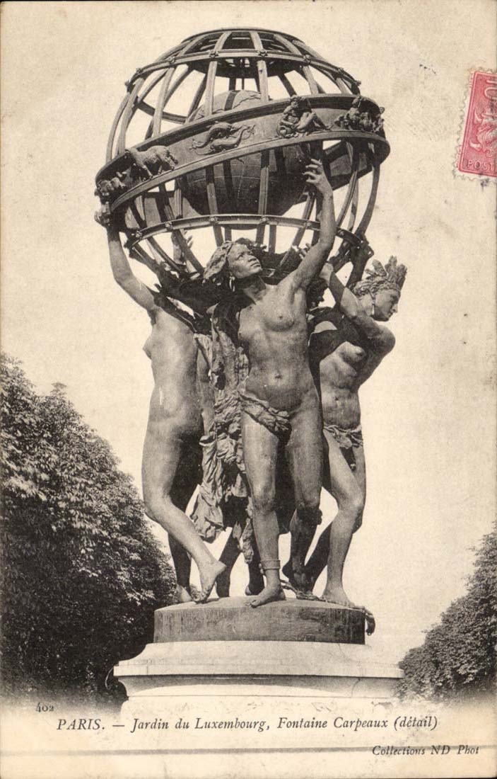 Paris (6th) CPA Garden of Luxembourg Fountain Carpeaux (deytail)