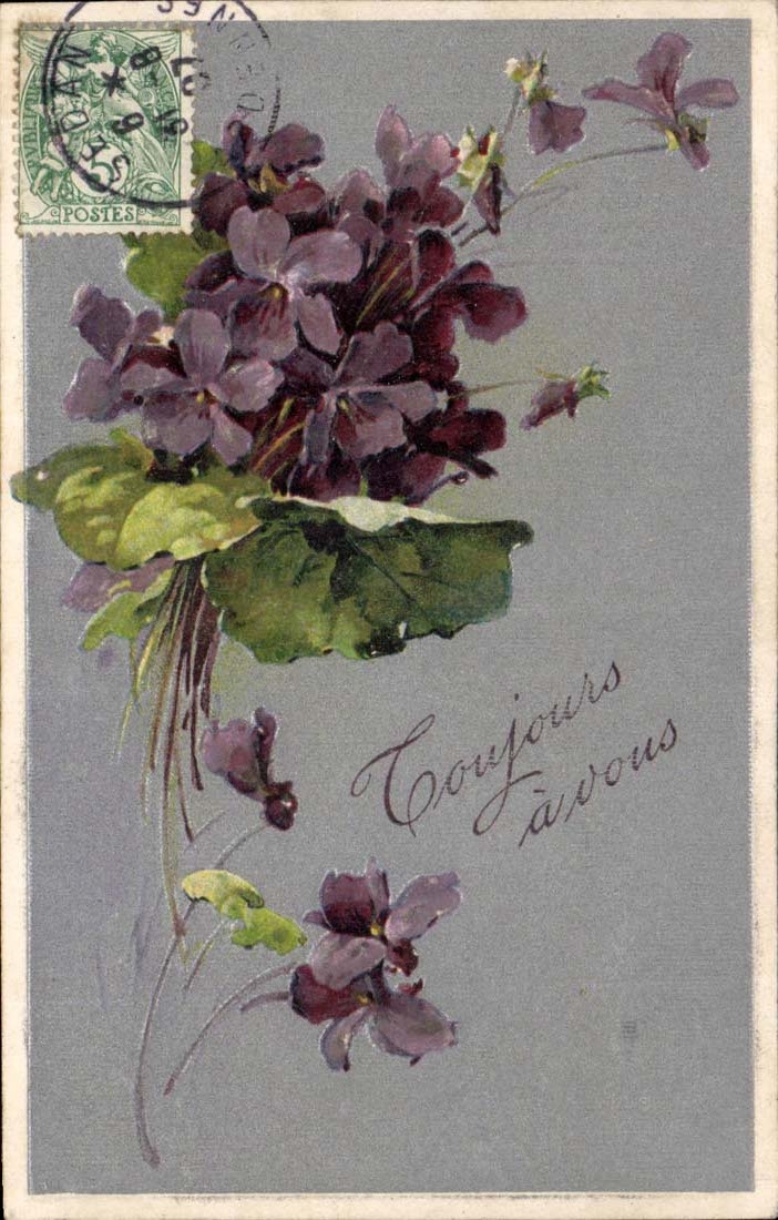 CPA Phantasie-Blumen (schones Diagramm der Entlastung sehr)