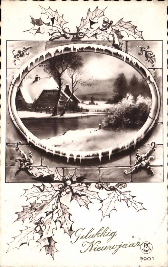 CPA Fantasy Geluklig Nieuwjaar