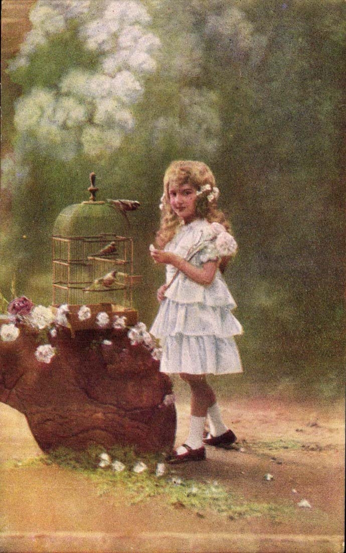 CPA Fantasy Child and bird