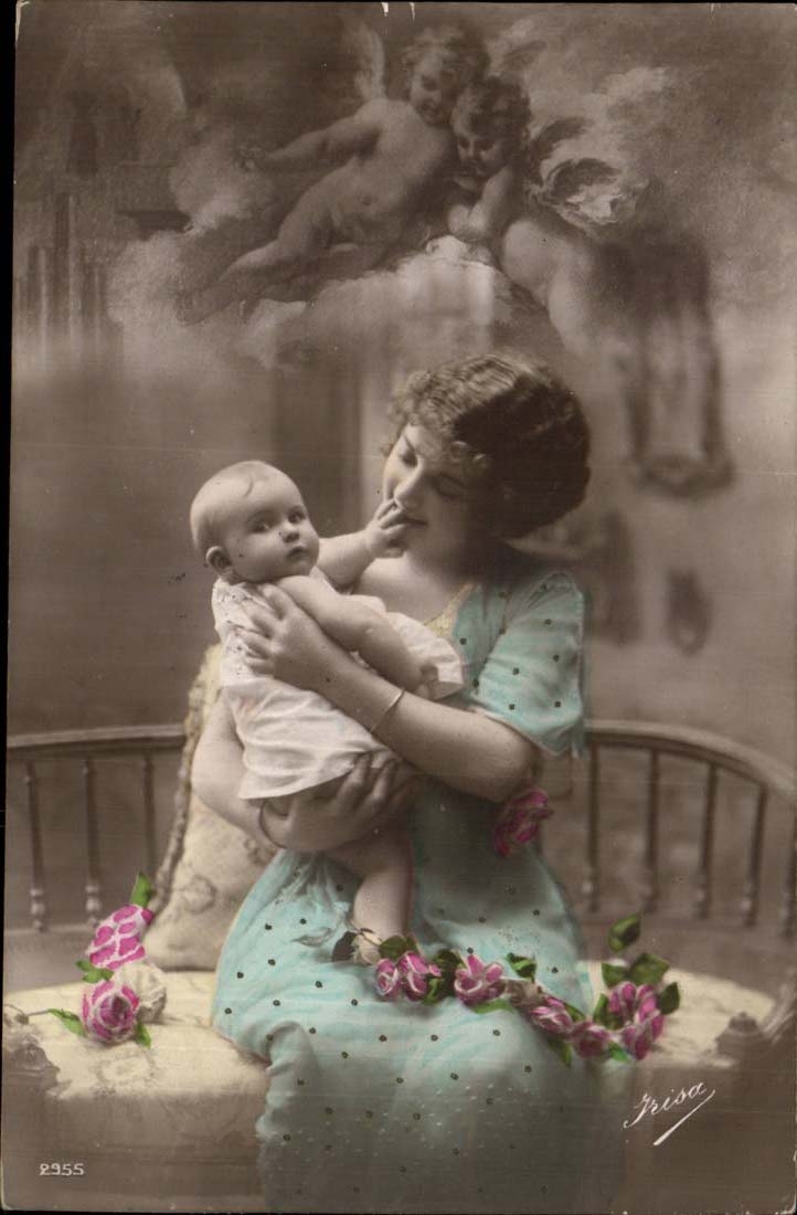 CPA Fantasy Woman and baby