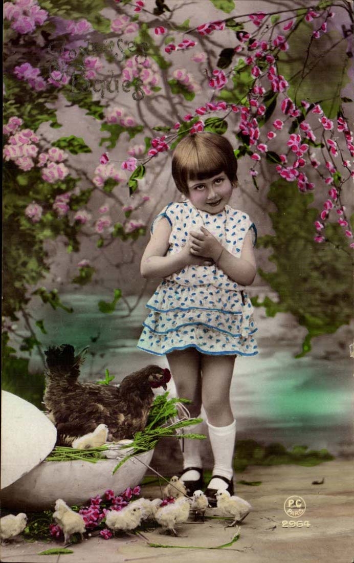 Merry CPA Fantasy Easter (egg flowers hens child)