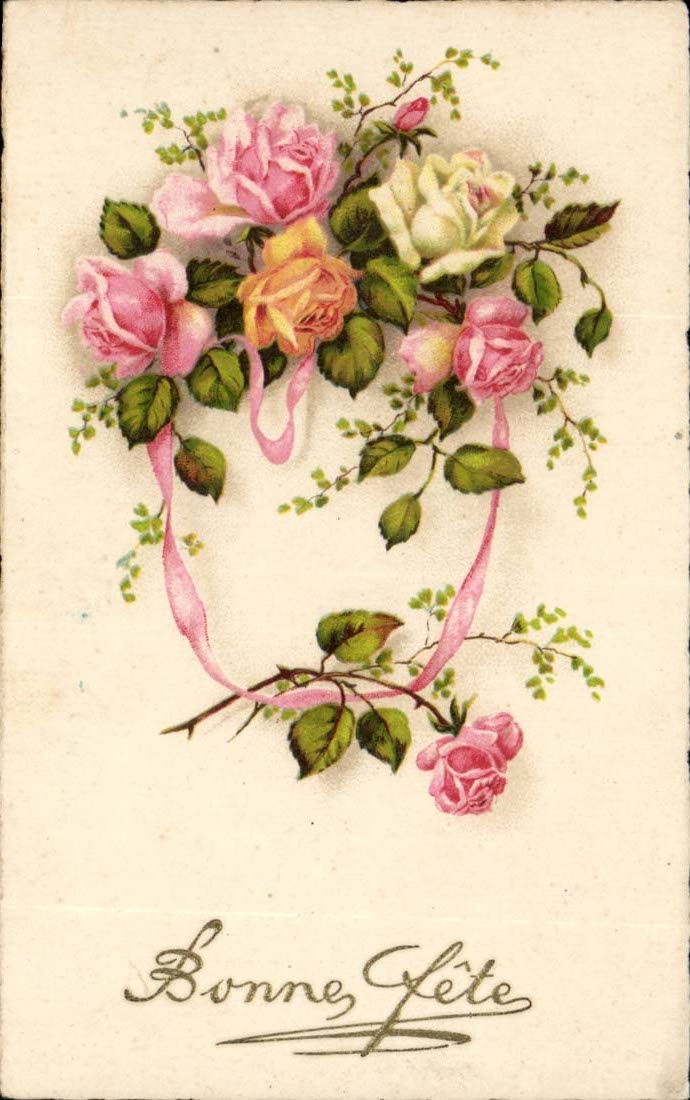 CPA gute Phantasie feiert Blumen