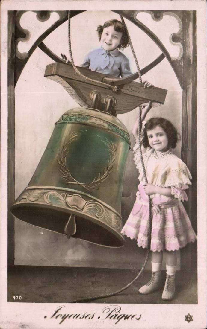 Merry CPA Fantasy Easter (children and bell)