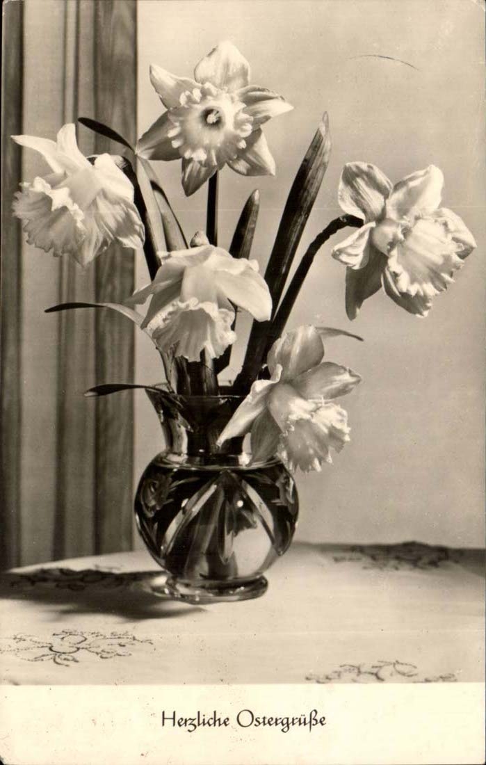 CPA Phantasie-Blume Herzliche Ostergrusse