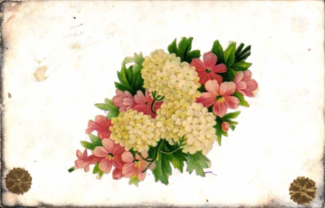 CPA Phantasie bluht Dekoration in der Entlastung