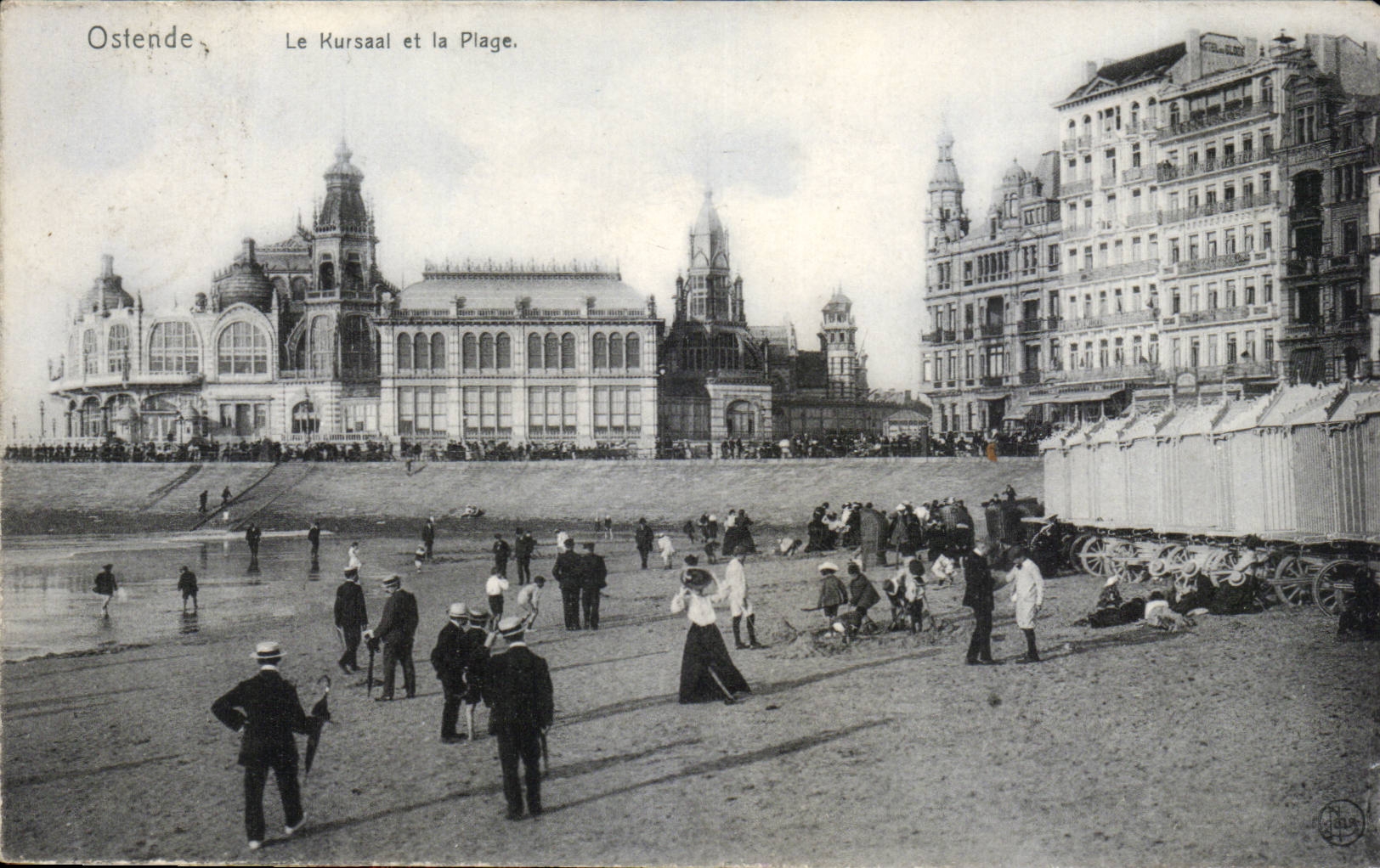The Netherlands - Holland - Ostend - Kursaal and the Beach - CPA