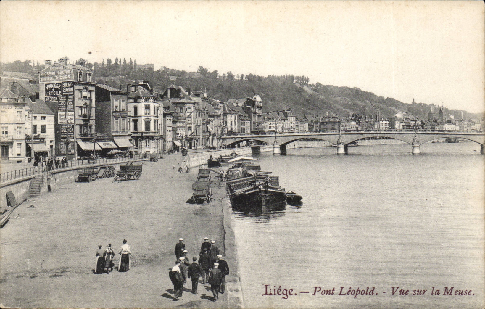 Belgium - Belgien - Belgium - Liege - Luettich - Leopold Bridge Seen on the Meuse - CPA