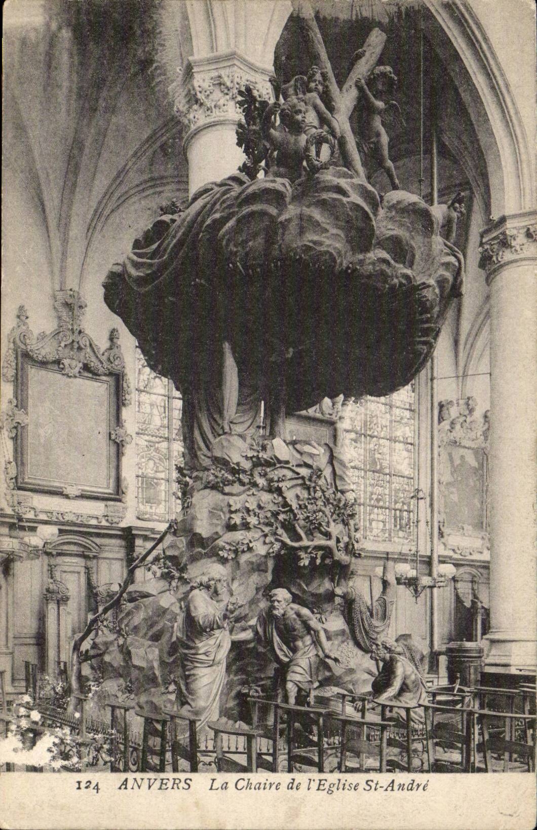 Belgien - Belgien - Belgien - Antwerpen - die Kanzel der Kirche Saint Andre - CPA