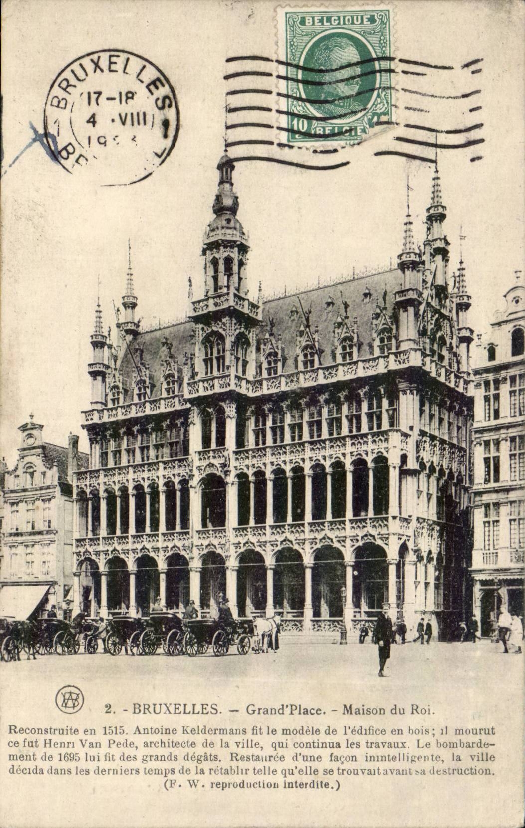 Belgium - Belgien - Belgium - Brussels - Brussels Grand Place House of the King - CPA